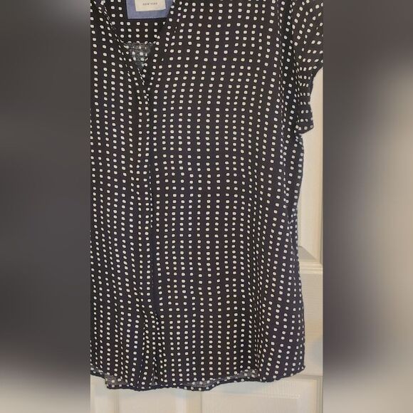 Jachs Girlfriend XXL Black White Shrtslv Polka Dots  Button Down Women Shirt - Picture 2 of 8